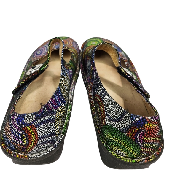 Alegria Paloma Bullseye Leather Mary Jane Clogs Multicolor     Size 41 - Picture 10 of 12